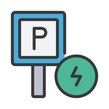 Parking web icon vector illustration
