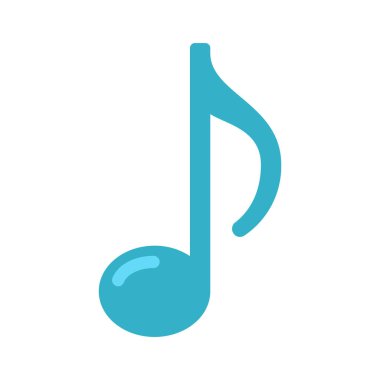 müzik notası ikon vektör illüstrasyonu 