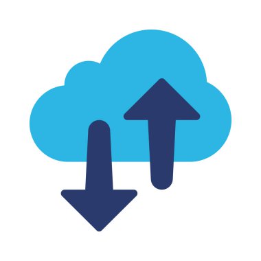 İndirme Bulutu simgesi illüstrasyonu 