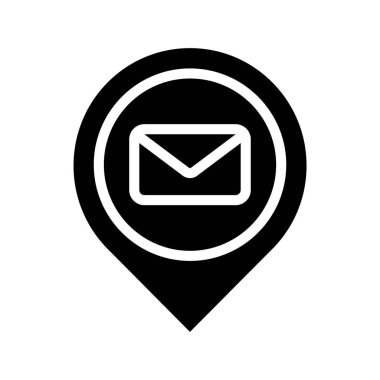 Postane konumu ikon vektör illüstrasyonu 