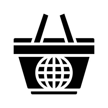  İnternet Alışveriş Ağı ikonu vektör illüstrasyonu