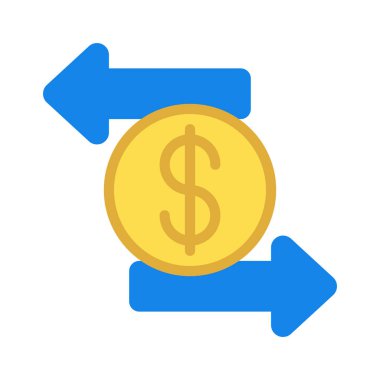 Para Aktarımı web simgesi vektör çizimi