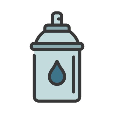 Sprey boya Can düz simge, vektör illüstrasyonu 