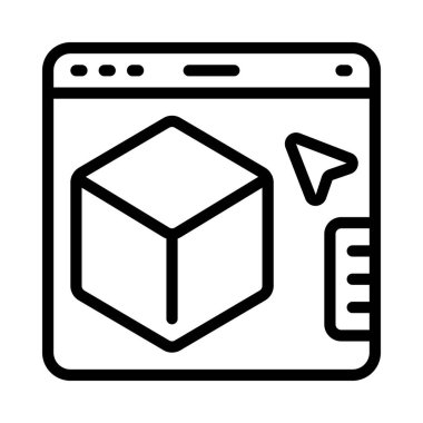 3d Tasarım simgesi, vektör illüstrasyonu 