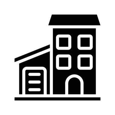 Yan Garaj ikonu, vektör illüstrasyonu 