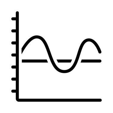 business Wave Grafik simgesi, vektör illüstrasyonu