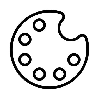 Sanat Paleti düz simgesi, vektör illüstrasyonu 