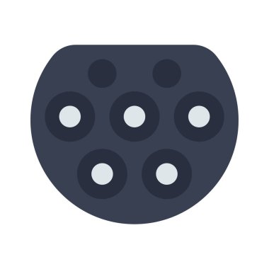 Şarj Eklentisi AC Tipi simgesi, vektör illüstrasyonu basit tasarım