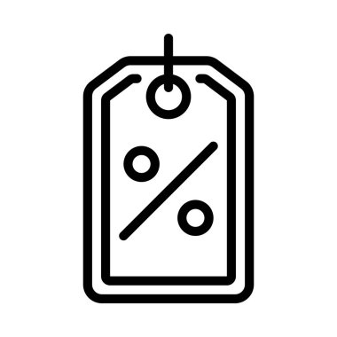 Beyaz arkaplanda alışveriş etiketi simgesi