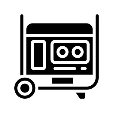 Benzin Üretici simgesi, vektör illüstrasyonu          