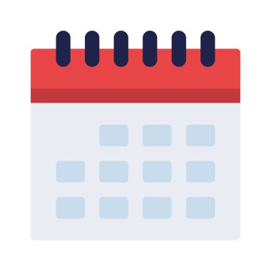  Vektör illüstrasyonu, takvim web simgesi 