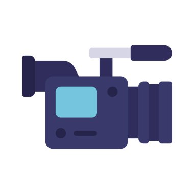 Video Kaydetme yassı simgesi, vektör illüstrasyonu 