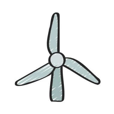 Yel değirmeni Güç Ağı vektör çizimi