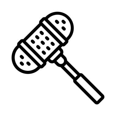 Boom Mic düz simgesi, vektör illüstrasyonu 