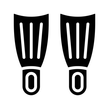 Dalış Flippers simgesi vektör illüstrasyonu