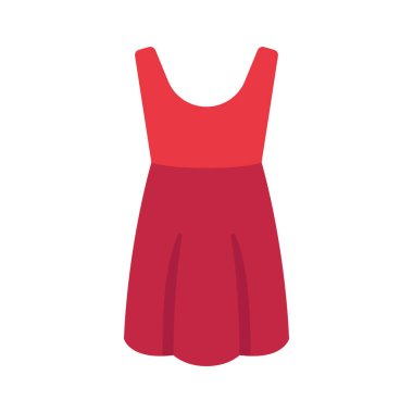 beyaz arkaplanda elbise simgesi, vektör illüstrasyonu 