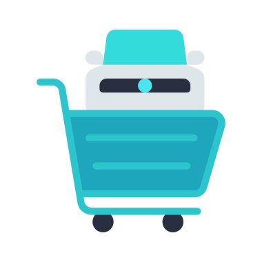 Beyaz arkaplanda Elektrikli Araba simgesi al