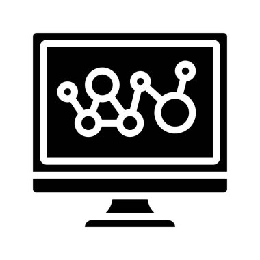 İş ağ simgesi, vektör illüstrasyonu basit tasarım