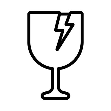 Kırık Cam Ağ ikonu vektör çizimi