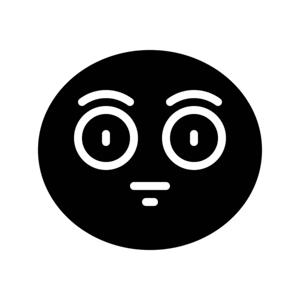 Schattig Emoticons Gezicht Vector Illustratie Eenvoudig Ontwerp — Stockvector
