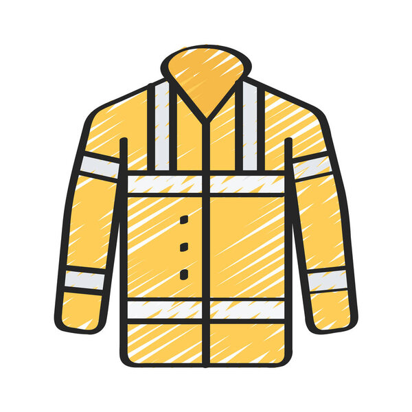 High Vis Jacket flat icon, vector illustration 