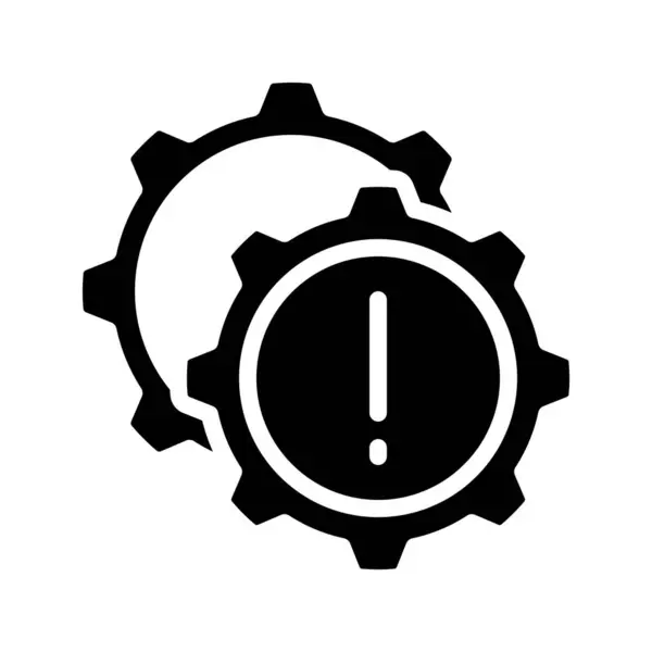 Risk Management Cogs Web Icon Vector Illustration — Stock Vector