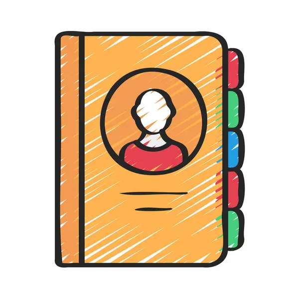 Contacts Book Icon Vector Illustration — Stock Vector