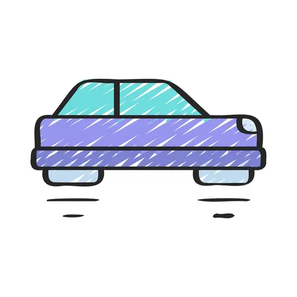 Εικονίδιο Αυτοκινήτου Διανυσματική Απεικόνιση Απλή Σχεδίαση — Διανυσματικό Αρχείο