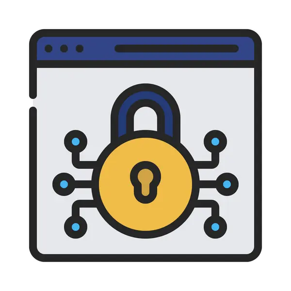 Icono Seguridad Datos Ilustración Vectorial — Archivo Imágenes Vectoriales