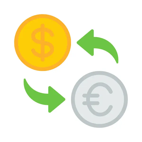 Currency Exchange Arrows Web Icon Vector Illustration — Stock Vector