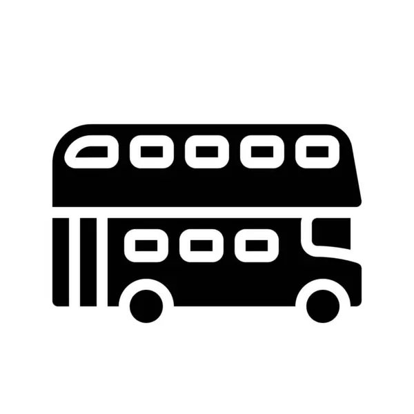 Diseño Ilustración Vector Icono Bus Doble Cubierta — Archivo Imágenes Vectoriales