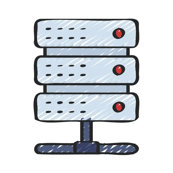 Server Web Icoon Eenvoudige Illustratie — Stockvector