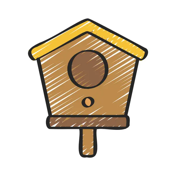 stock vector Bird House icon, vector illustration  