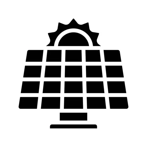 太阳能电池板网页图标矢量插图 — 图库矢量图片