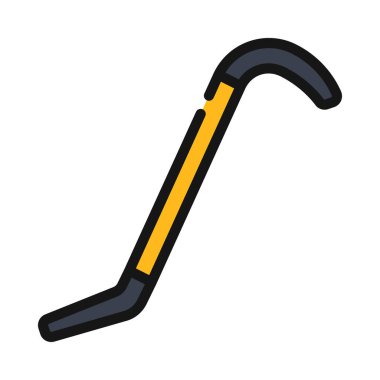 Crowbar Araç simgesinin vektör illüstrasyonu