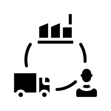 Tedarik zinciri ikon vektör illüstrasyon tasarımı