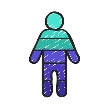 Kişi Çizelgesi Simgesi düz tasarım, vektör illüstrasyonu