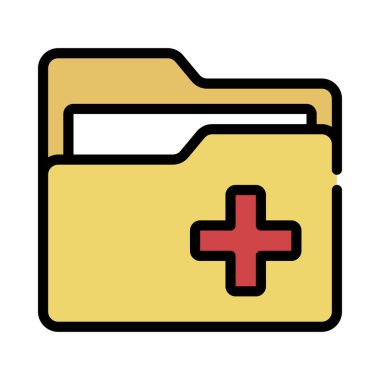 tıbbi dizin simgesi, vektör illüstrasyonu 