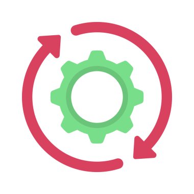 Süreç Yönetimi simgesi, vektör illüstrasyonu     