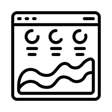 Veri Görüntüleme simgesi, vektör illüstrasyonu  