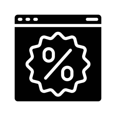 İndirim simgesi vektör resimleme arkaplanı 