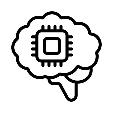 Makine Öğrenme simgesi, vektör illüstrasyonu                   