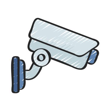 CCTV güvenlik kamerası vektör resimleme simgesi  