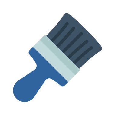 Fırça düz ikon vektör illüstrasyonunu boya 