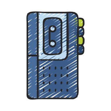 Ses Kaydı düz simgesi, vektör illüstrasyonu 