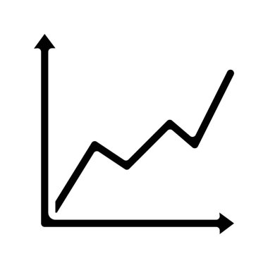 İş büyümesi çizelgesi ana hatları vektörü. İş büyümesi. veri analizi
