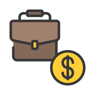 İş Kredisi web simgesi vektör illüstrasyonu