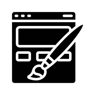 Web Sitesi Tasarımı Web simgesi vektör çizimi