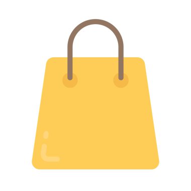 Alışveriş çantası web simgesi vektör illüstrasyonu