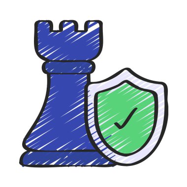 strateji web simgesi vektör illüstrasyonu